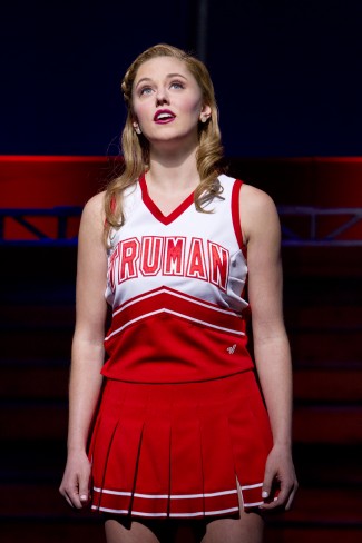 Taylor Louderman and Campbell in 'Bring it On: The Musical' — Photo courtesy of Joan Marcus