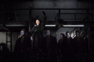 Frances Barber as the title character in 'Julius Caesar' at the Donmar Warehouse — Photo courtesy of Helen Maybanks