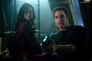 Rachel Nichols and Victor Webster in 'Continuum' — Photo courtesy of Syfy