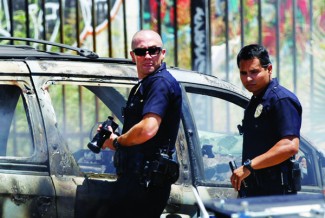 Jake Gyllenhaal and Michael Peña in 'End of Watch' — Photo courtesy of image.net