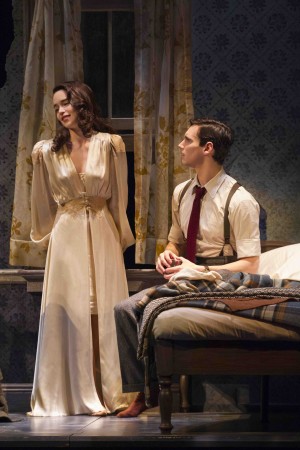 Emilia Clarke and Cory Michael Smith in 'Breakfast at Tiffany's' at the Cort Theatre — Photo courtesy of Nathan Johnson