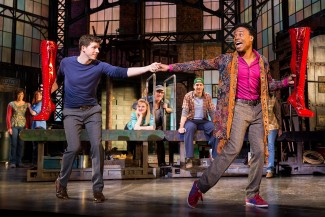 Stark Sands and Billy Porter in 'Kinky Boots,' the new musical on Broadway — Photo courtesy of Matthew Murphy