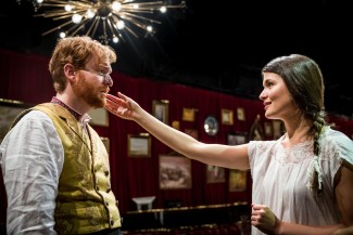 David Abeles and Phillipa Soo in 'The Great Comet' at Kazino — Photo courtesy of Chad Batka