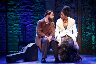 Eric Anderson and Amber Iman play Shlomo Carlebach and Nina Simone, respectively, in 'Soul Doctor' — Photo courtesy of Carol Rosegg