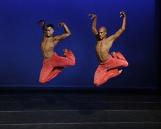 Antonio Douthit and Jamar Roberts in 'Strange Humors,' choreographed by Robert Battle — Photo courtesy of Paul Kolnik