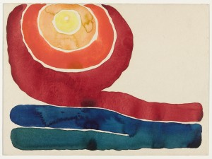 Georgia O’Keeffe (American, 1887–1986). Evening Star, No. III. 1917. Watercolor on paper mounted on board. 8 7/8 x 11 7/8″ (22.7 x 30.4 cm). The Museum of Modern Art, New York. Mr. and Mrs. Donald B. Straus Fund. © 2012 The Georgia O’Keeffe Foundation / Artists Rights Society (ARS), New York Digital Image © The Museum of Modern Art, New York, Digital Imaging Studio