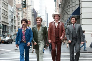 Paul Rudd, Will Ferrell, David Koechner and Steve Carell in 'Anchorman 2: The Legend Continues' — Photo courtesy of Paramount Pictures