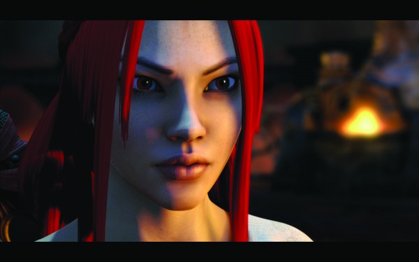 A scene featuring Nariko from 'Heavenly Sword,' out on DVD Sept. 2 — Photo courtesy of Bender Helper Impact