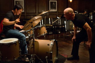 Whiplash stars, from left, Miles Teller and J.K. Simmons — Photo courtesy of Daniel McFadden / Sony Pictures Classics