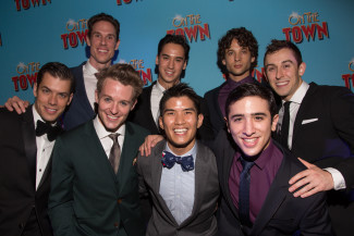 The ensemble of On the Town includes Michael Rosen, second from left in the back row — Photo courtesy of Matt Ross Public Relations