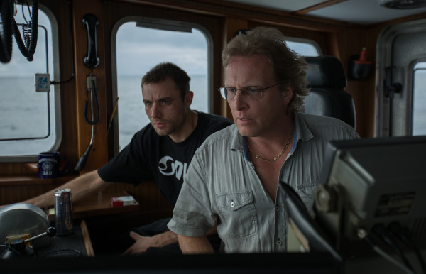 Sig Hansen and Jake Anderson in the wheelhouse of the Northwestern — Photo courtesy of Discovery Channel