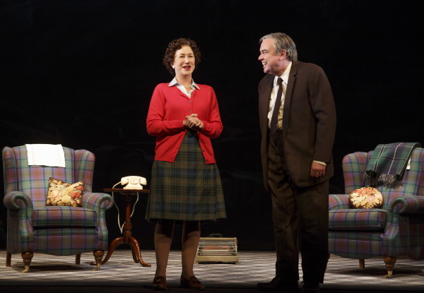 From left, Tony winners Helen Mirren and David McCabe star in The Audience, at the Gerald Schoenfeld Theatre — Photo courtesy of Joan Marcus 2015