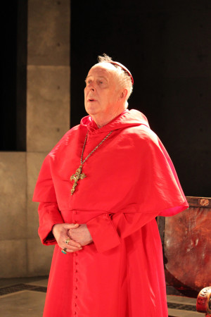 Peter Eyre stars as Cardinal Wolsey in Wolf Hall on Broadway — Photo courtesy of Andy S. Drachenberg