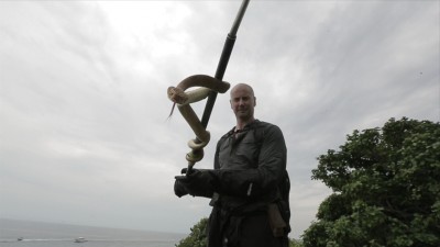 Bryan Fry is featured on Treasure Quest: Snake Island. Photo courtesy of Discovery Channel.