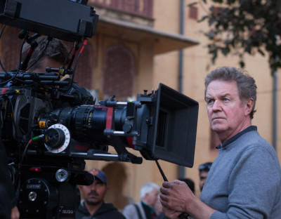 Director John Madden works on the set of The Second Best Exotic Marigold Hotel. Photo courtesy of 20th Century Fox Home Entertainment.