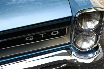 Here's a close up of a GTO badge and headlight on the front of the car. Check out the GTO on the new season of Wheeler Dealers. Photo courtesy of Velocity.