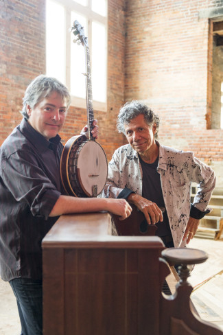 From left, Béla Fleck and Chick Corea have teamed up for a new CD and tour. Photo courtesy of C. Taylor Crothers ©2015 Chick Corea Productions.