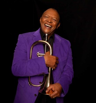 Hugh Masekela is an expert flugelhornist. Photo courtesy of Listen2.