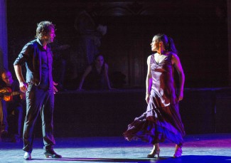 Antigona from Noche Flamenca stars Soledad Barrio and Juan Ogalla. The show continues through Jan. 23 at the West Park Presbyterian Church. Photo courtesy of Zarmik Moqtaderi.