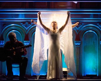 Soledad Barrio stars in Noche Flamenca's interpretation of Antigona. Martín Santangelo adapted and directed the performance. Photo courtesy of Zarmik Moqtaderi.