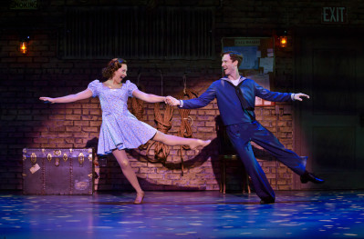 Eloise Kropp and Cary Tedder star in Broadway's Dames at Sea. Photo courtesy of Jeremy Daniel.