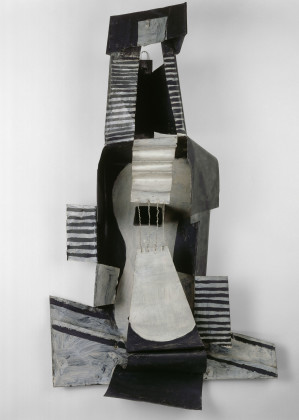 Pablo Picasso (Spanish, 1881–1973) Guitar Paris, 1924 Painted sheet metal, painted tin box, and iron wire 43 11/16 × 25 × 10 1/2 in. (111 × 63.5 × 26.6 cm) Musée national Picasso–Paris © 2015 Estate of Pablo Picasso/Artists Rights Society (ARS), New York