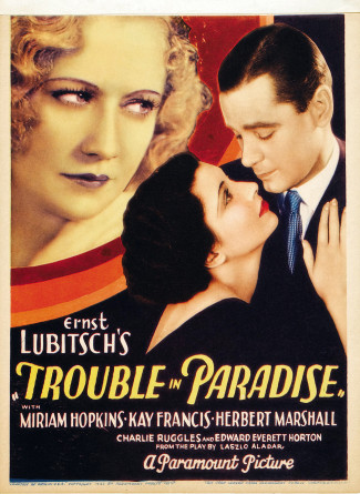 Poster for Ernst Lubitsch's Trouble in Paradise (1932). Photo courtesy of Film Forum.