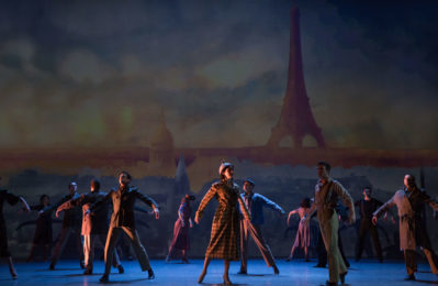 The company of An American in Paris performs at the Palace Theatre on Broadway. Photo courtesy of Matthew Murphy.