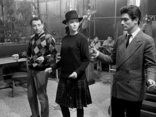 Claude Brasseur, Anna Karina and Sami Frey star in Jean-Luc Godard’s Band of Outsiders (1964). Photo courtesy of Film Forum.