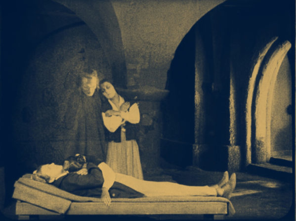 Walter Janssen, Bernhard Goetzke, and Lil Dagger star in Fritz Lang’s Destiny (1921). Photo courtesy of Film Forum via Kino Lorber. 