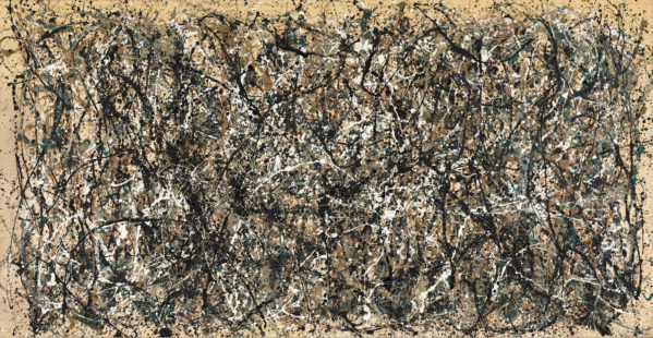 Jackson Pollock (American, 1912-1956). One: Number 31, 1950. 1950. Oil and enamel paint on canvas, 8′ 10″ x 17′ 5 5/8″ (269.5 x 530.8 cm). The Museum of Modern Art, New York. Sidney and Harriet Janis Collection Fund (by exchange), 1968. © 2016 Pollock-Krasner Foundation / Artists Rights Society (ARS), New York