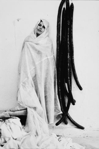 Eva Hesse, subject of a new documentary, poses in 1968. Photo courtesy of Herman Landshoff.