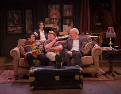 The cast of Presto Change-O includes Jarrod Spector, Barbara Walsh, Bob Walton and Lenny Wolpe. Photo courtesy of Scott Barrow.