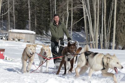 Jeremy Keller dog mushes on the new season of Edge of Alaska. Photo courtesy of Discovery Channel.
